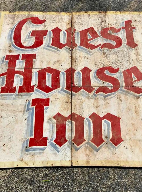 Reclaimed “Guest House Inn” Hand Painted Sig