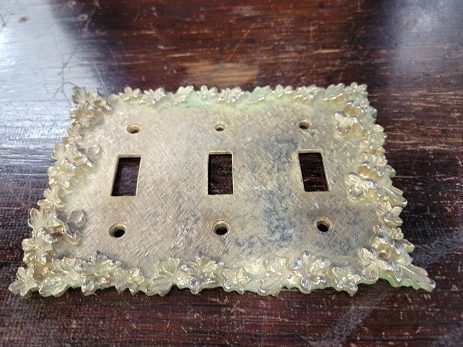 Vintage Brass Floral 3 Switch plate 4