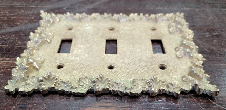 Vintage Brass Floral 3 Switch plate 5
