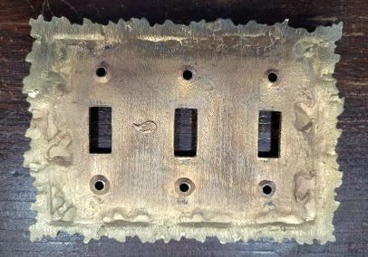 Vintage Brass Floral 3 Switch plate 6