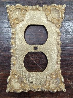 Vintage Brass Outlet cover 1