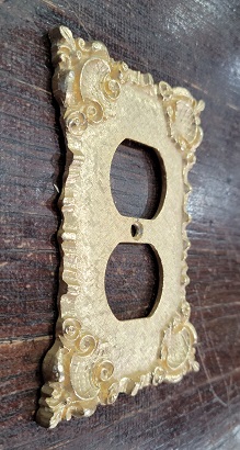 Vintage Brass Outlet cover 2