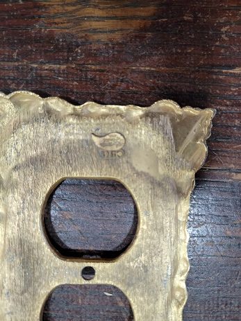 Vintage Brass Outlet cover 5