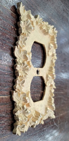 Vintage Brass floral Outlet cover 2