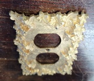 Vintage Brass floral Outlet cover 4