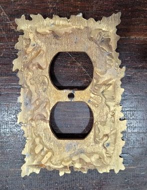 Vintage Brass floral Outlet cover 7